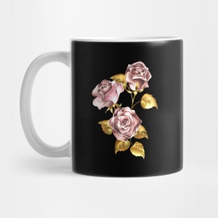 Pink gold roses Mug